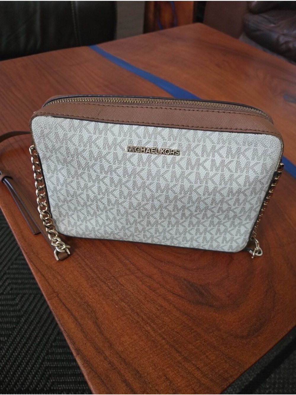 Michael Kors taupe/brown crossbody